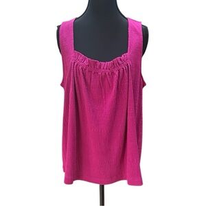 Banana Republic Fuchsia Textured Sleeveless Tank Summer Beach NWT